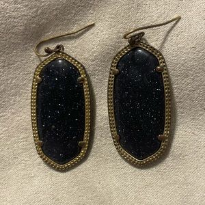 Sparkly Navy Blue Kendra Scott Elle Earrings